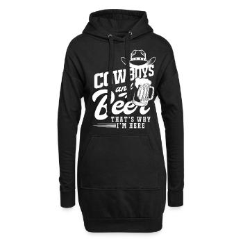Cowboy - Hoodie-Kleid - Schwarz - Vorne