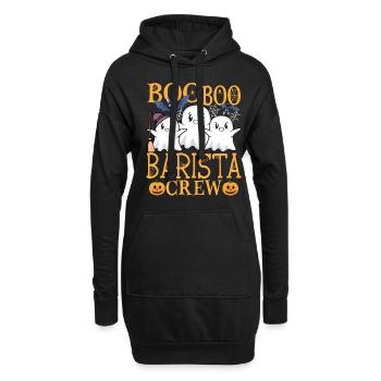 Barista uu Drôle barista - Sweat-shirt à capuche long Femme - noir - Devant