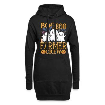 Landwirt uu Lustiger Landwirt - Hoodie-Kleid - Schwarz - Vorne