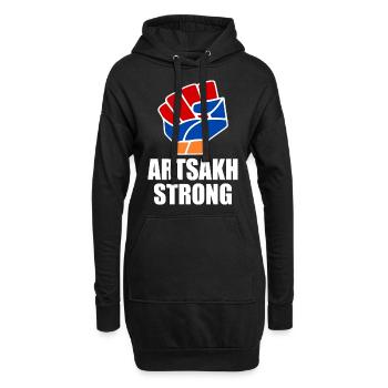 Artsakh strong - Sweat-shirt à capuche long Femme - noir - Devant