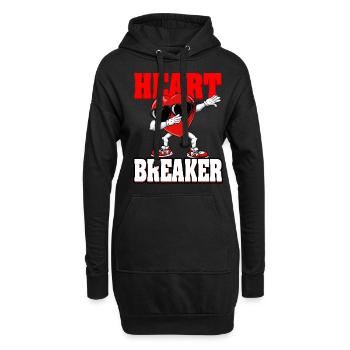 Dabbing Heart Breaker Drôle Messieurs Enfants Garçons - Sweat-shirt à capuche long Femme - noir - Devant