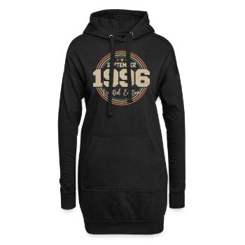 September 1996 Geburtstagsgeschenk 1996 - Hoodie-Kleid - Schwarz - Vorne
