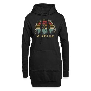 Anniversaire Millésime Fabriqué en Octobre 1941 - Sweat-shirt à capuche long Femme - noir - Devant