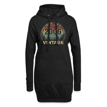 Vintage Jubiläum Hergestellt im Oktober 2006 - Hoodie-Kleid - Schwarz - Vorne