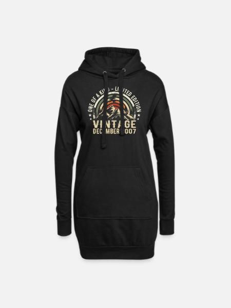 Dezember 2007 - Ausgezeichnet seit Dezember 2007 - Hoodie-Kleid - Schwarz