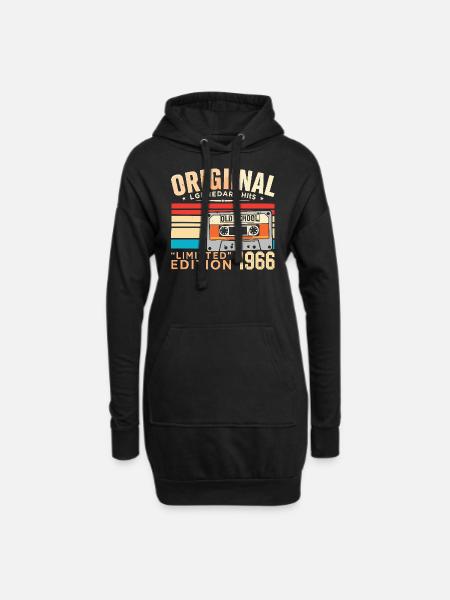 Original 1966, legendär seit 1966 Jahrgang 1966 - Hoodie-Kleid - Schwarz