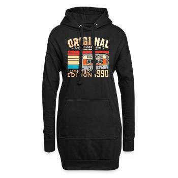 Original 1990er Jahre, legendär seit 1990 Jahrgang 1990er Jahre - Hoodie-Kleid - Schwarz - Vorne