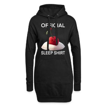 Kirsche - Hoodie-Kleid - Schwarz - Vorne