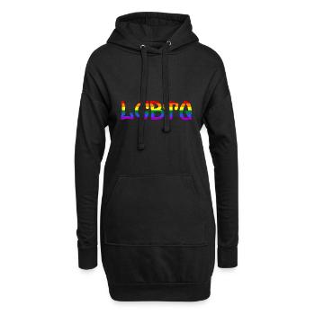 LGBTQ - Hoodie-Kleid - Schwarz - Vorne