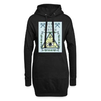 Third Eye, The All Seeing Eye, Occult - Hoodie Dress - black - Front