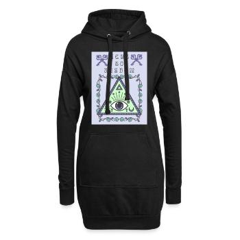 Third Eye, The All Seeing Eye, Occult - Hoodie Dress - black - Front