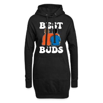 Meilleurs amis Meilleurs bourgeons Meilleur ami - Sweat-shirt à capuche long Femme - noir - Devant