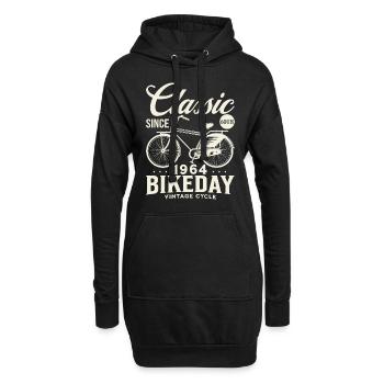 Fahrrad Jahr 1964 Radfahrer 60 Jahre Jubiläum - Hoodie-Kleid - Schwarz - Vorne