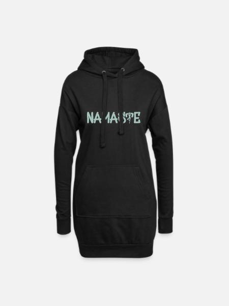 Yoga Namaste - Hoodie-Kleid - Schwarz