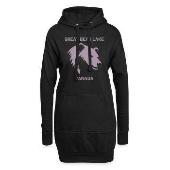 Great Bear Lake Silhouette Design - Urlaub in Kana - Hoodie-Kleid - Schwarz - Vorne