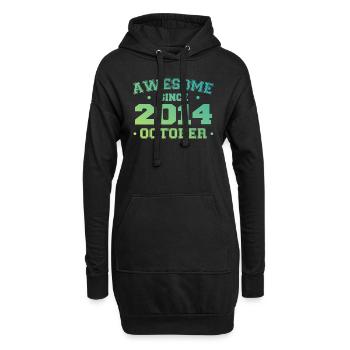Octobre 2014 - Cadeau Anniversaire Octobre 2014 - Sweat-shirt à capuche long Femme - noir - Devant
