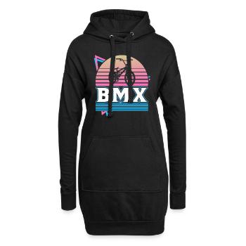 BMX Cyclocross Lebensstil Rennradfahrer Radfahren - Hoodie-Kleid - Schwarz - Vorne