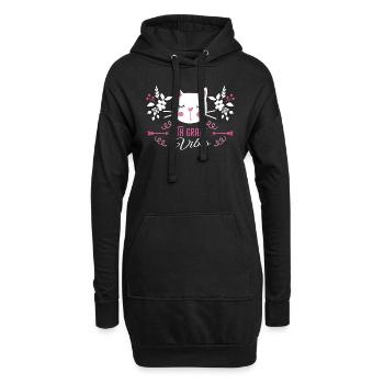 4th grade | Grade Vibes Back to School Cute Cat - Sweat-shirt à capuche long Femme - noir - Devant