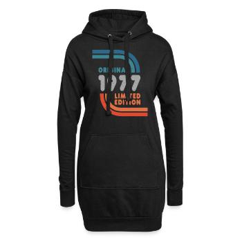 Né en 1977 Original Rétro Vintage Anniversaire Graphique - Sweat-shirt à capuche long Femme - noir - Devant