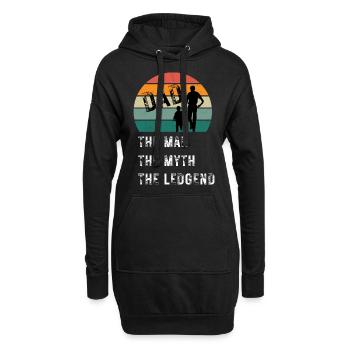 Papa Mann Mythos Legende Spruch Tshirt - Hoodie-Kleid - Schwarz - Vorne