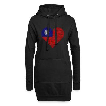 Taiwan - Hoodie-Kleid - Schwarz - Vorne
