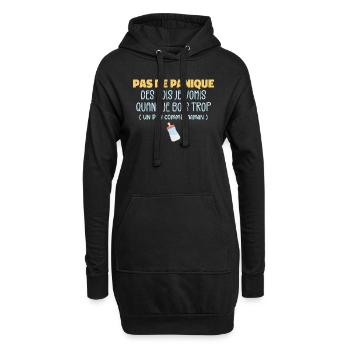 Bébé Cadeau Je Bois Comme Maman Humour Cadeau - Sweat-shirt à capuche long Femme - noir - Devant