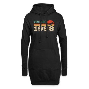Jahrgang 1998 Geburtstagsgeschenk 1998 Retro 1998 - Hoodie-Kleid - Schwarz - Vorne