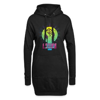 ANTIPA : Combattre le patriarcat. Devenez féministe ! (bonbons) - Sweat-shirt à capuche long Femme - noir - Devant