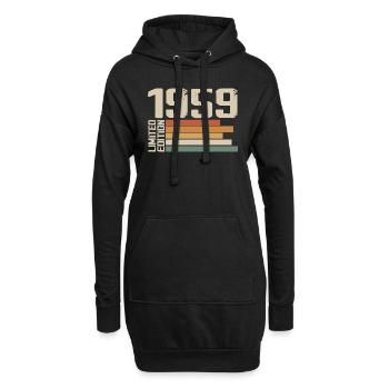 1959 Vintage - Retro 1959 Geburtstagsgeschenk 1959 - Hoodie-Kleid - Schwarz - Vorne