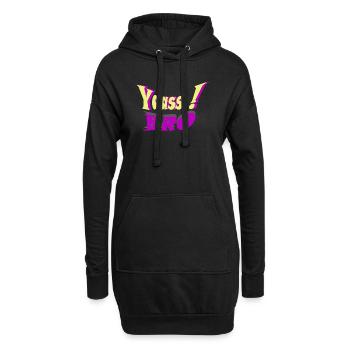 YAASS BRO - Hoodie Dress - black - Front