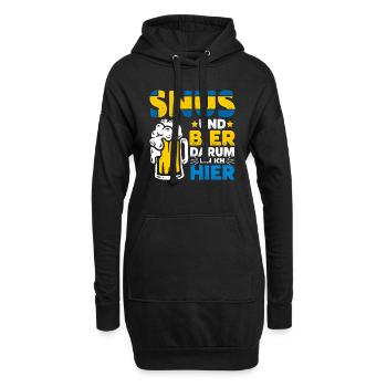 Snus Tabak Nikotin - Hoodie-Kleid - Schwarz - Vorne