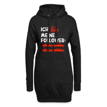 Traktor Trekker Bauer Landwirtschaft - Hoodie-Kleid - Schwarz - Vorne