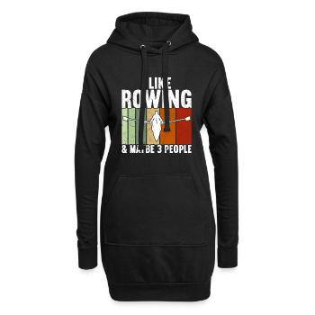 Aviron Bateau à rames Rameur - Sweat-shirt à capuche long Femme - noir - Devant