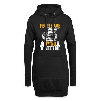 Leichenbestatter Bestattungsunternehmer Leichenhalle - Hoodie-Kleid - Schwarz - Vorne