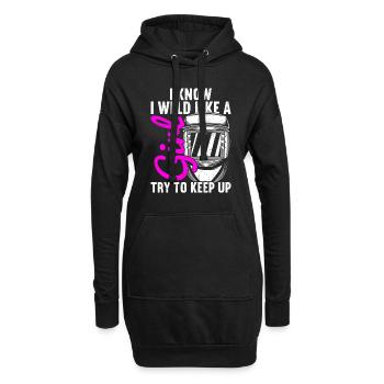 Schweißen Schweißer Schweißer - Hoodie-Kleid - Schwarz - Vorne