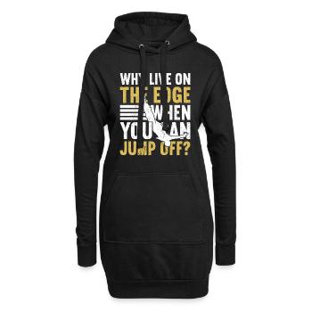 Bungee-Jump Bungee-Jumping - Hoodie-Kleid - Schwarz - Vorne