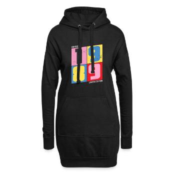 1989 vintage - Hoodie-Kleid - Schwarz - Vorne