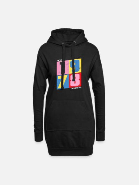 1978 vintage - Hoodie-Kleid - Schwarz