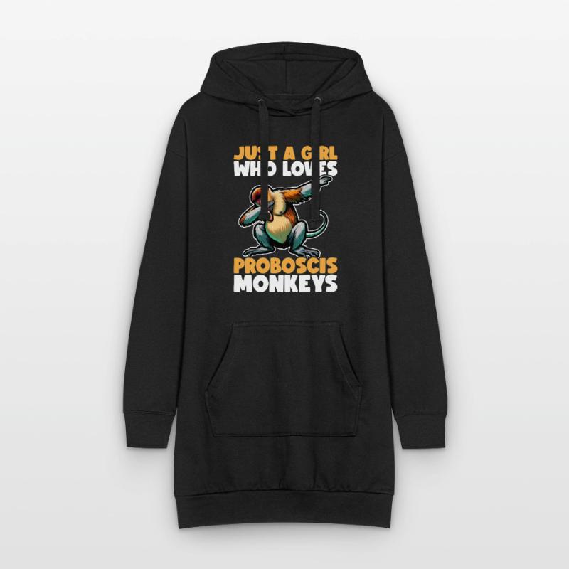 Proboscis Monkey Dabbing Monkey Gift Monkeys Hoodie Dress