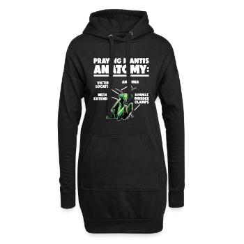 Mante religieuse Entomologie des insectes Entomologiste - Sweat-shirt à capuche long Femme - noir - Devant