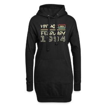 Februar 1984 Bestes Geschenk Februar 1984 - Hoodie-Kleid - Schwarz - Vorne