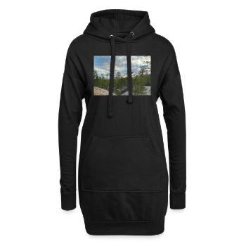 Ciel bleu - Sweat-shirt à capuche long Femme - noir - Devant