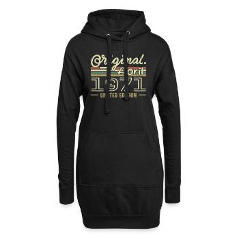April 1971 Geschenk zum 54-jährigen Jubiläum April 1971 - Hoodie-Kleid - Schwarz - Vorne