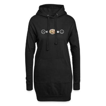 Porridge Cereal Grits Kasha Upma Rice And Oats - Hoodie-Kleid - Schwarz - Vorne