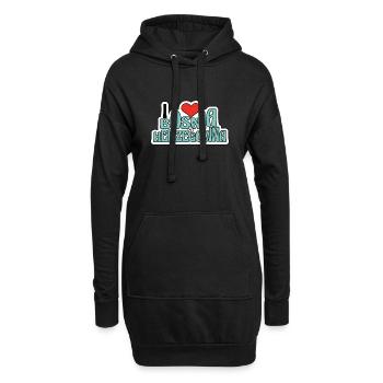 Bosnie Burek Bosnie-Herzégovine patriotique - Sweat-shirt à capuche long Femme - noir - Devant