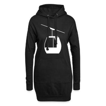 Téléphérique Tramway Téléphérique Télécabine - Sweat-shirt à capuche long Femme - noir - Devant