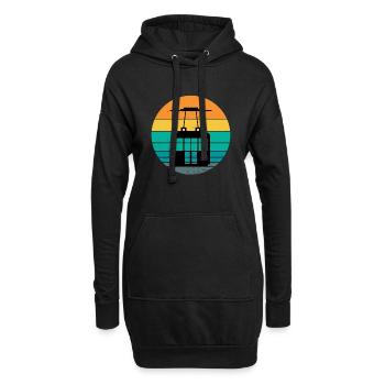 Téléphérique Tramway Téléphérique Télécabine - Sweat-shirt à capuche long Femme - noir - Devant