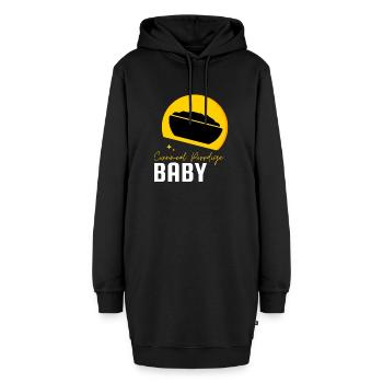 Cereal Grits Kasha Upma Rice And Morning Cornmeal - Hoodie-Kleid - Schwarz - Vorne