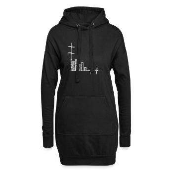 Normal Distribution Statistician Data Scientist - Hoodie-Kleid - Schwarz - Vorne