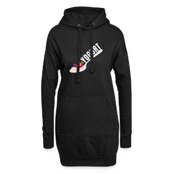Probiotiques Produits laitiers, Yogourt glacé - Sweat-shirt à capuche long Femme - noir - Devant